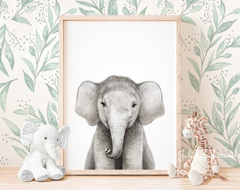 elephant nursery art