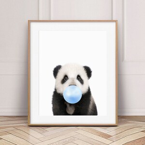 Panda Print Nursery Wall Art Cute Baby Animals Nursery Etsy