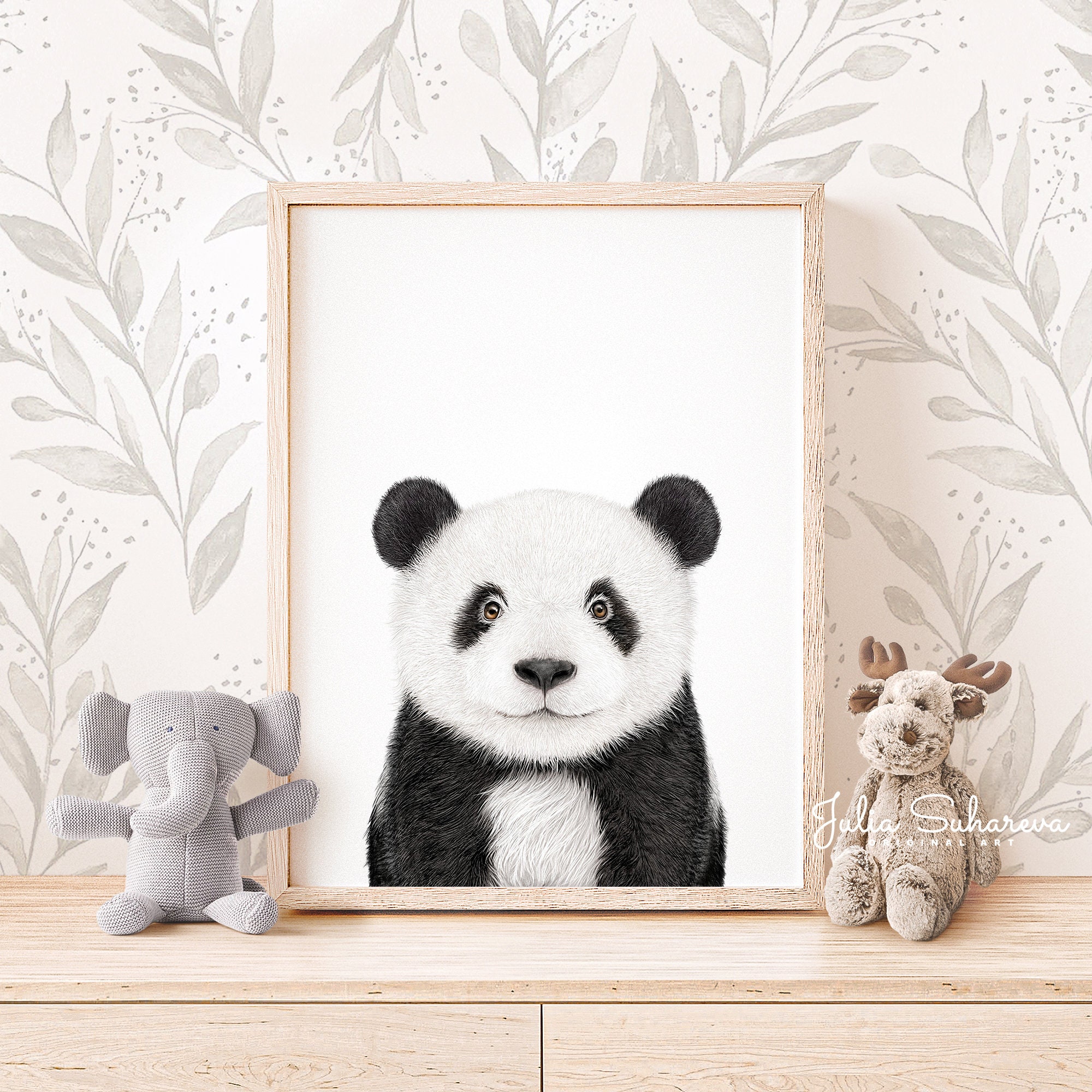 Baby Panda Print for Nursery Decor Printable Animal Wall Art Etsy