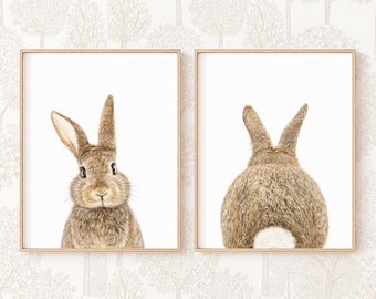 Bunny Rabbit Art All sizes Baby Bunny Scalable Printable Baby Kids Room Bunny Nursery Wall Art Print \u2013 Green Mint Digital Download