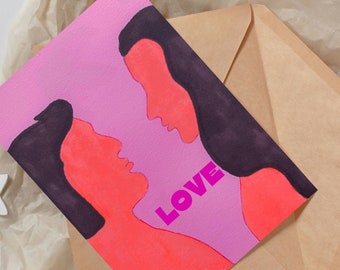 Liefdeskaart, Valentijnsdag downloadbare kaart, romantische kaart, digitale kaart voor hem/voor haar, liefdeskaart 5X7'' PDF, afdrukbare kaart