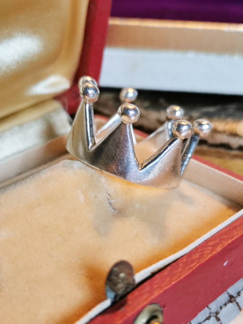 Romantic 925 Siber Ring CROWN for Women gr 17 vintage design sterling silver ring Princess vintage fairy tale gift
