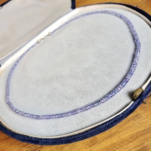 TANZANITE necklace 925 silver clasp vintage tanzanite necklace faceted roundel au gradient necklace necklace necklace gemstone