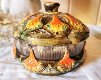 Midden eeuw Fatlava Can Casket Dekselded Box space age spoetnik lava pop art Art Nouveau