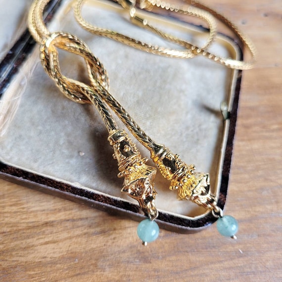 Camrose & Kross JBK Jaqueline Kennedy Necklace Golden Tassels and