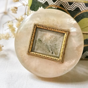 Biedermeier Pearl Can Gobelin Cat Can Case Around. 1820 antique picture Gemme rare collector gift memory