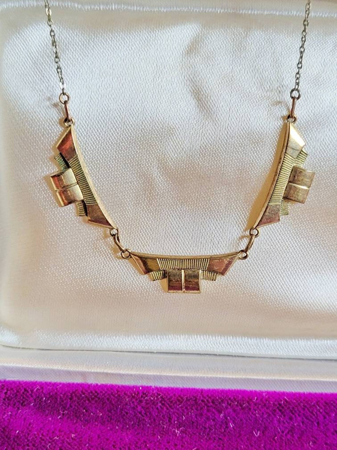 Art Deco Gold Doublè Necklace / Necklace 1930 True Vintage Etsy