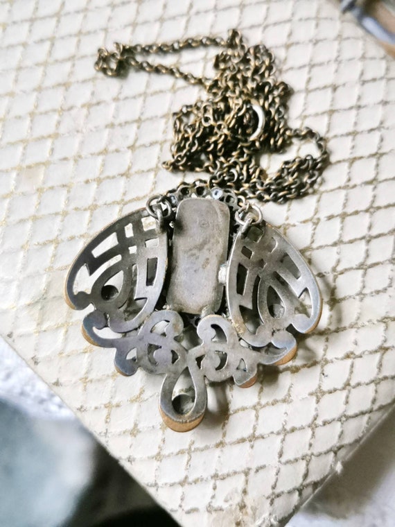 レビュー高評価の商品！ Art Nouveau Enamel Necklace Marzeasites and Mother-of-pearl その他