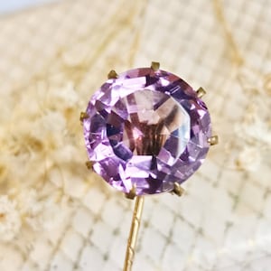 Amethyst needle brooch / Reviere Nadel around 1900 true vintage Art Nouveau gemstone brooch needle gemstone brass antique cottage country house