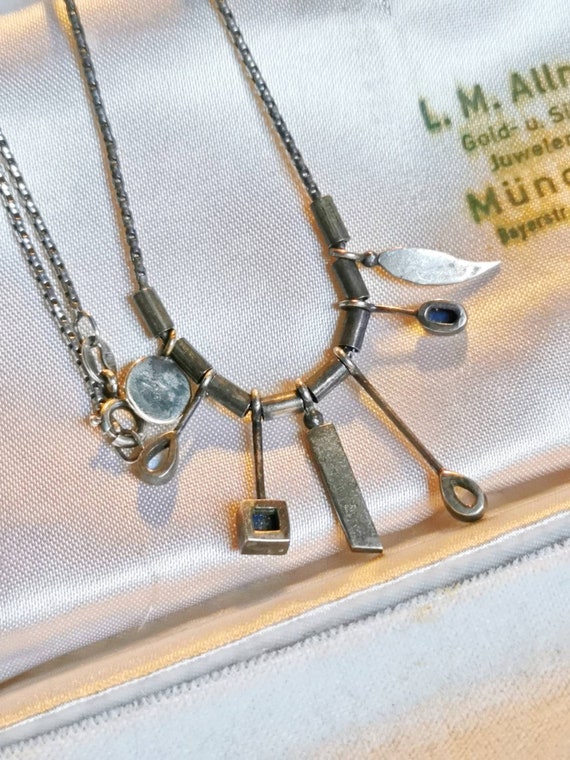 Unique Design Necklace 925 Silver Moonstone & Lap… - image 7