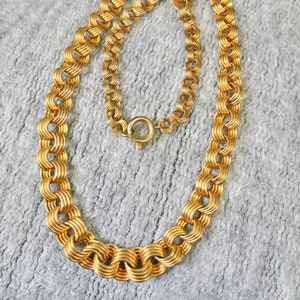 ART NOUVEAU gradient necklace fire-gilded around 1920 antique necklace golden art nouveau bauhaus design