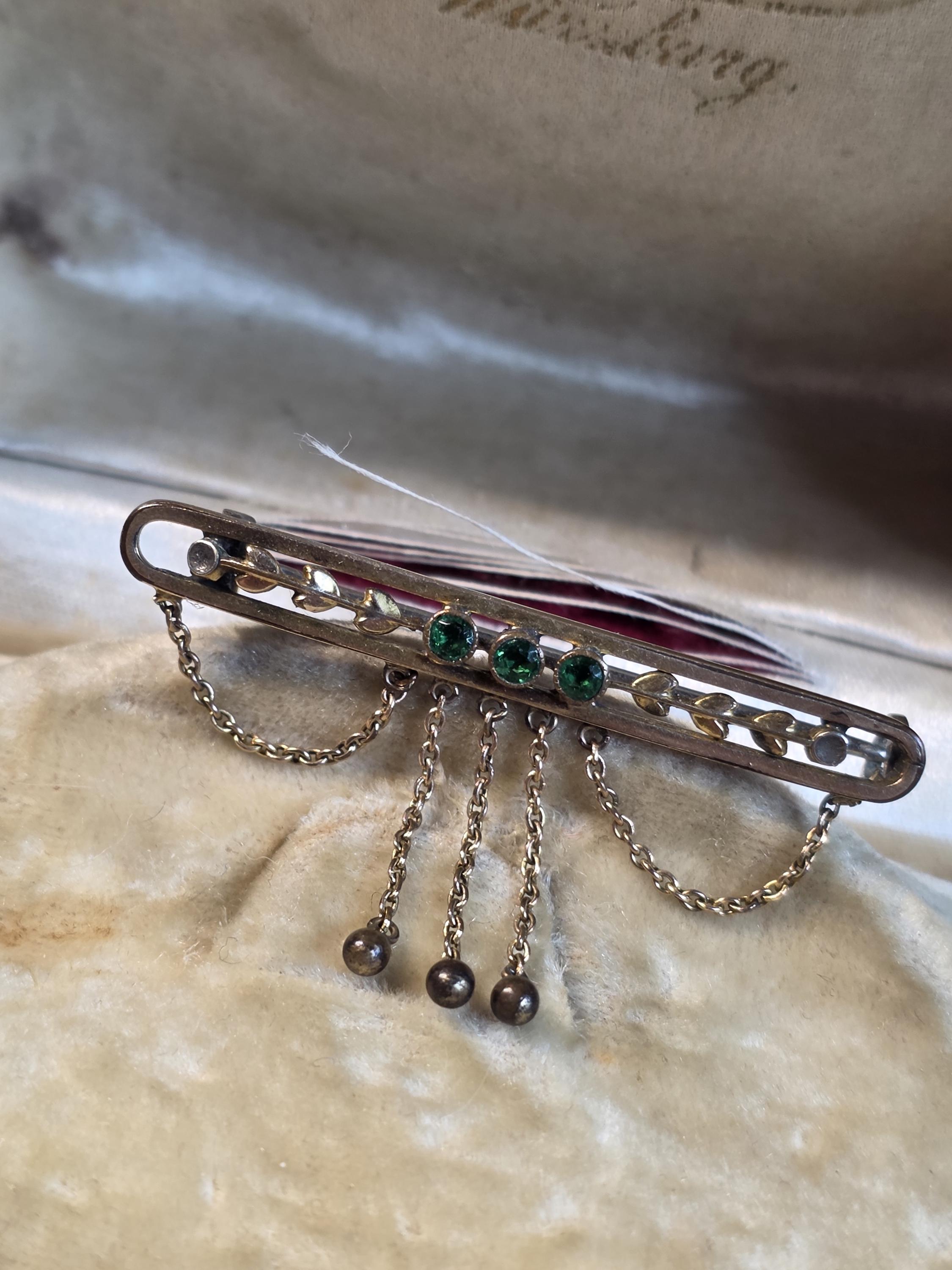 Broche Vintage Début 1900 En Argent - Ornée D'une Améthyste, Occasion