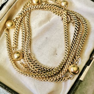Art nouveau Doublé necklace around 1930 Art Deco ANTIK necklace gold true vintage pearls