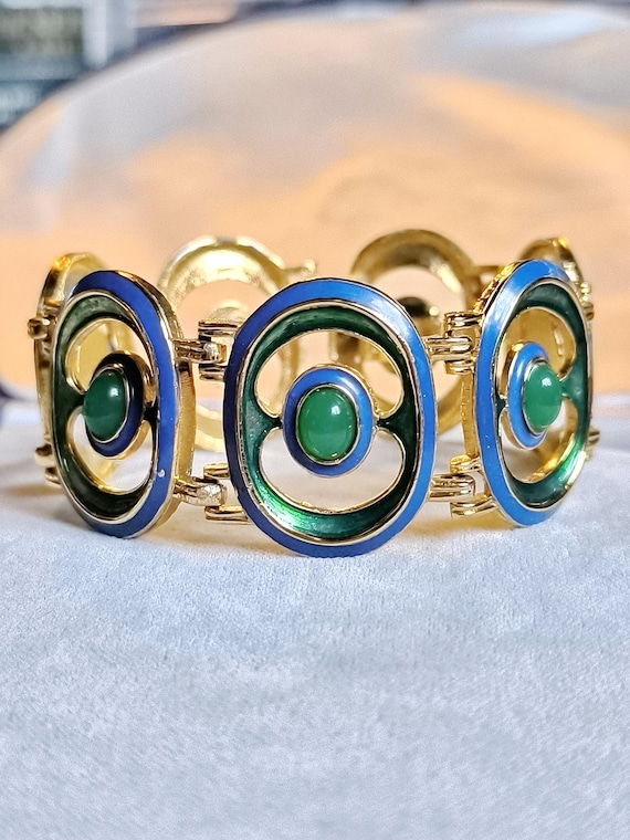 Achat Bracelet Simone à Bordeaux Colorcristal en métal doré émaillé Bleu