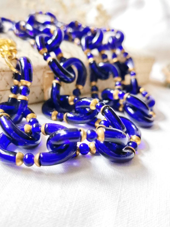 Archimede Seguso Necklace Designed for Chanel Cobalt /royal 