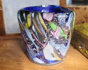 ヴィンテージ ムラーノガラス花瓶 – ハンドメイド イタリアンアート