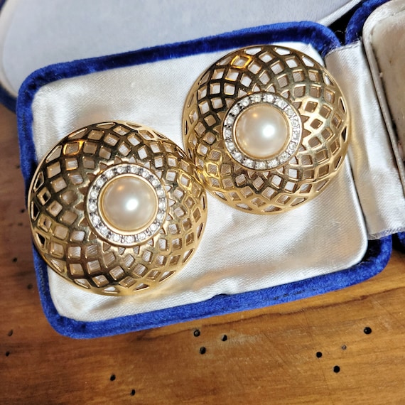 Boucles D'oreilles Clips Pierre Lang - Occasion, Matière Pierre, Style élégant