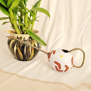 Ceramic watering can 70s design brass & ceramics design brocante design plants indoor plants cacti cactus urban jungle