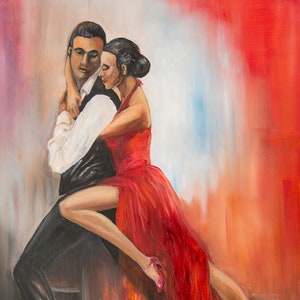 Print - Night Club Argentinian Tango - in a sensuous hold