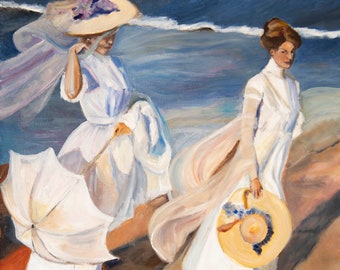 Print - A Walk on the Beach (d’après Sorolla)