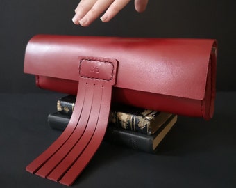 personalised leather clutch bag - handmade fine quality leather handbag, perfect for formal wear, bridal wear, evening wear