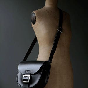 tellbol satchel fijnste Britse hoofdstelleer fijne kwaliteit lederen zadeltas van Catherine Edwards, handgemaakte crossbody messenger bag afbeelding 2