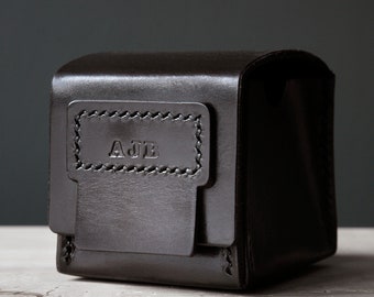 luxury leather cufflink watch box
