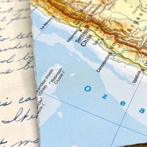 Upcycling envelopes from maps  format C6  handmade world image 9