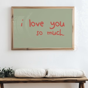 I Love You So Much Poster, Austin Texas Art, Texas Gift, Wedding Gift, Western Wall Decor, Central Texas, Typography Poster