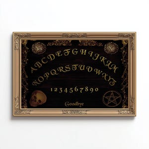 Vintage Ouija Board Poster: Mystical Gothic Wall Art