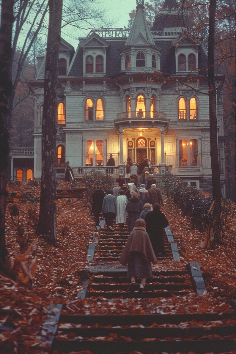 Salem Massachusetts Haunted House Halloween Wall Art, Trick or Treat