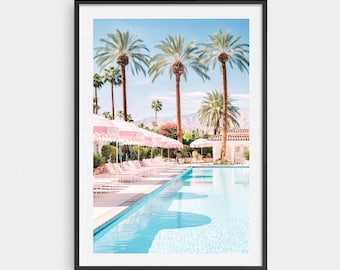 Palm Springs Poolside Print: Mid Century Modern Desert Wall Art