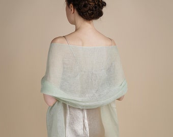 Linen Mint Scarf