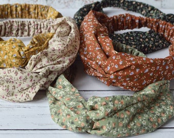 Floral Headband Twisted Knot Ditsy Print Hair Band