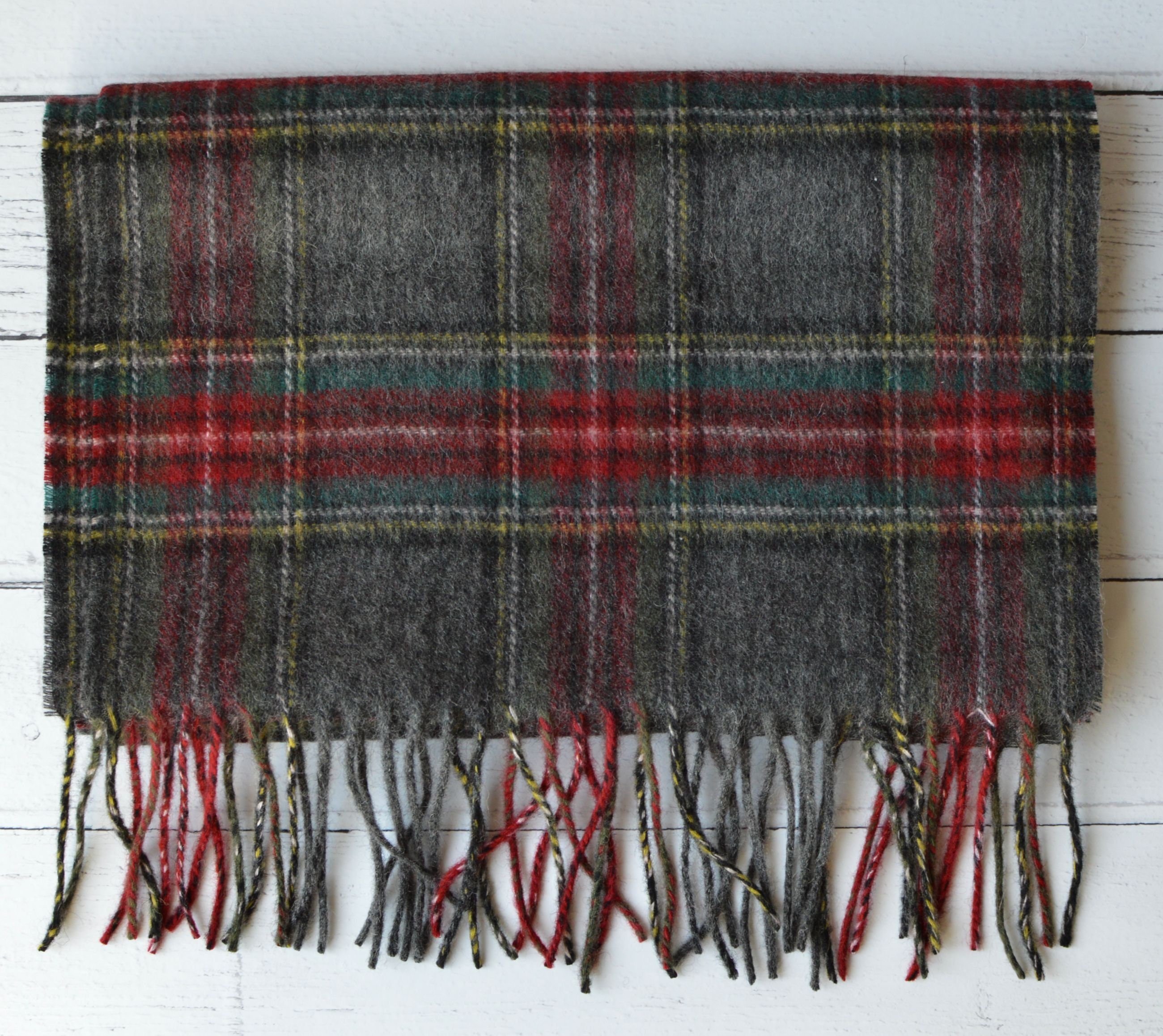 Tartan Scarf Pure Wool Narrow and Long Men's Unisex Plaid | Etsy UK