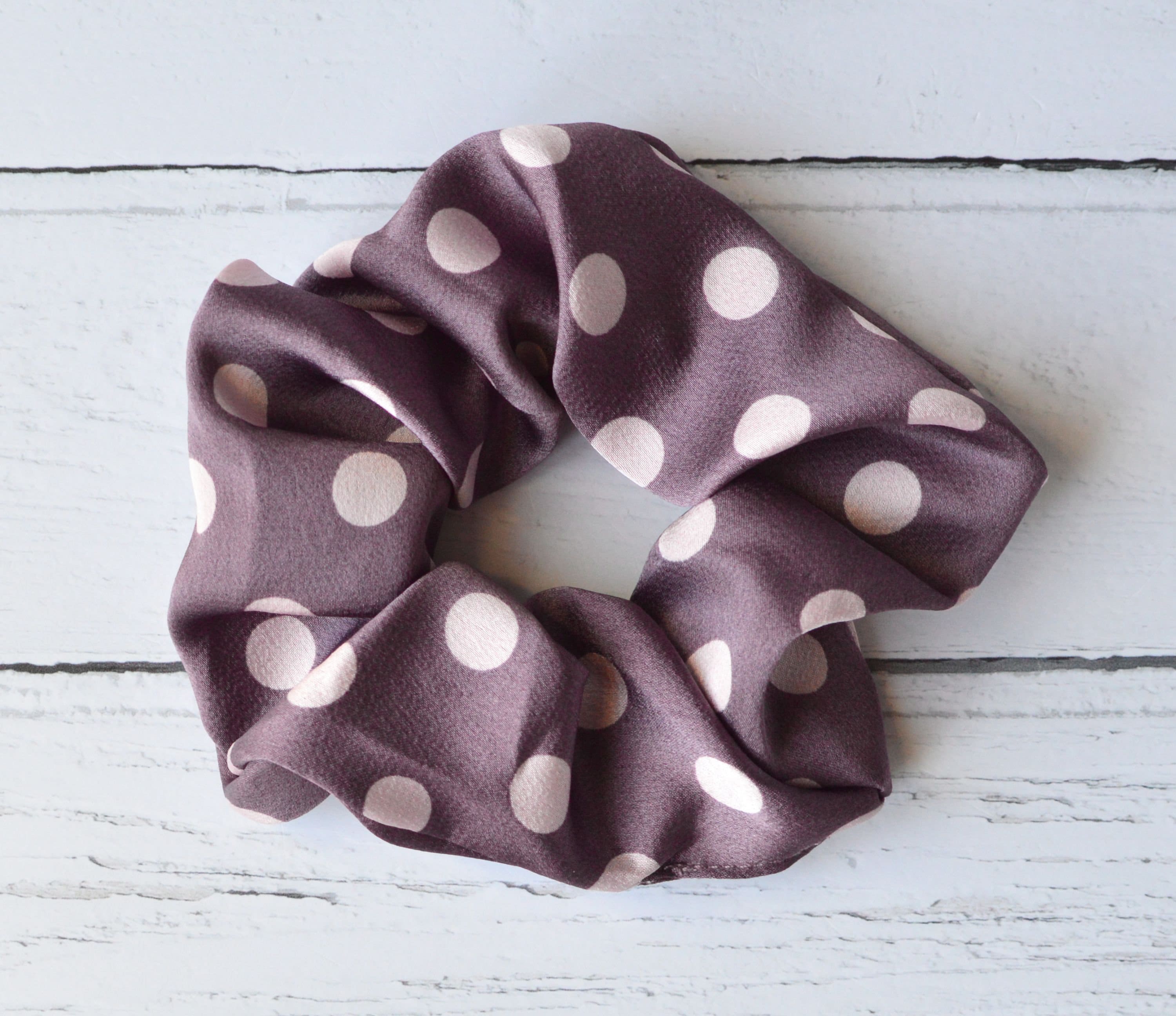 Scrunchies Polka Dot Silky Satin Women Girls BUY 1 GET 1 