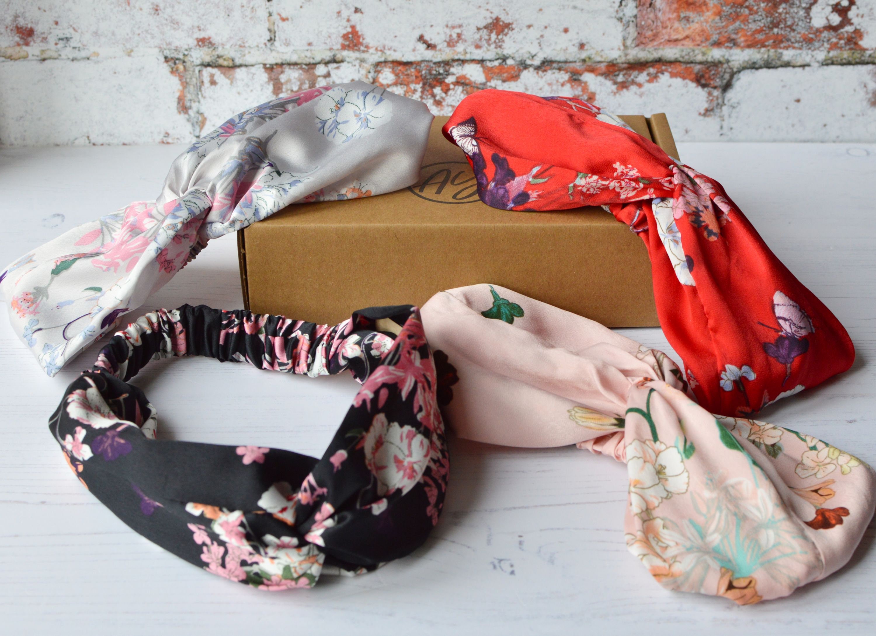 Floral Headbands Silky Twisted Knot Hairband for Women  display picture 2