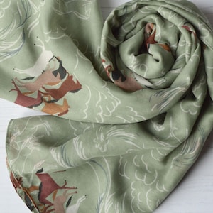 Leichter Schal mit Pferde Design