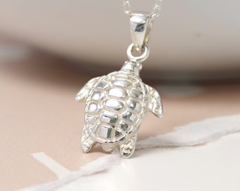 Collier Tortue, Collier Tortue Mère Et Fille Avec Chaîne Et Zircons Cubiques, Bijoux Inspirés De L'île, Cadeau Pour Elle - France