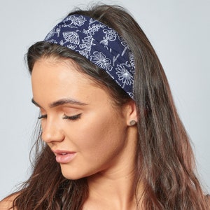 Velvet Headband Twisted Knot Black Velour Velvet Tess