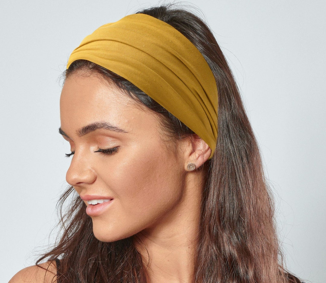 Zara Headbands for Women Cotton Mustard Bandana Ochre Headwrap Etsy UK