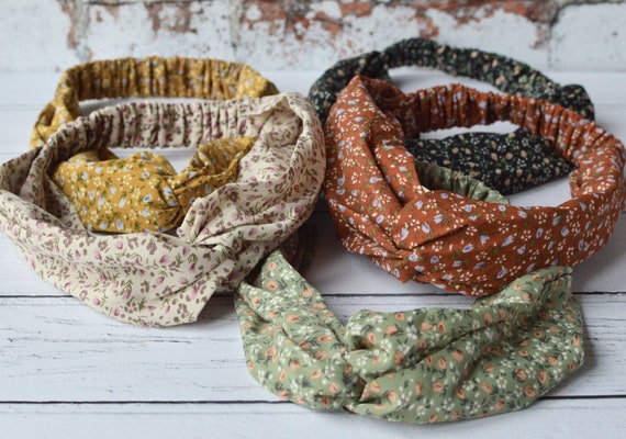4 Fasce Per Capelli Con Nodo Ritorto Vintage - Motivo Paisley, Morbide, Elastiche, Per Donna E Ragazza