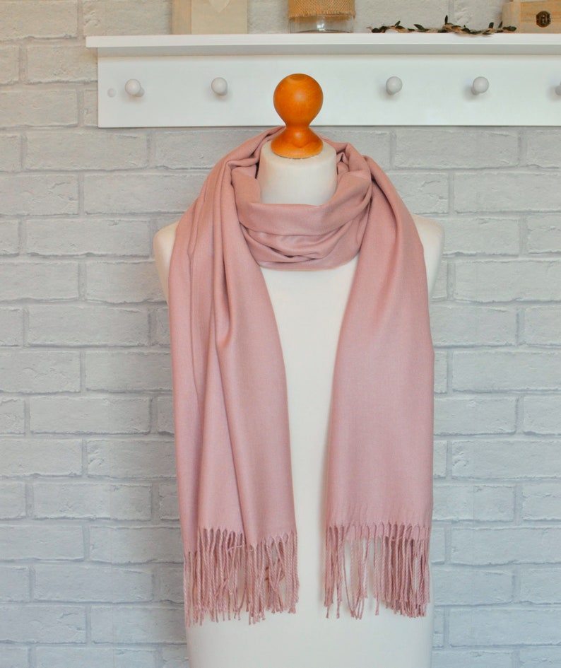 Blush Peachy Pink Pashmina Super Soft Large Special Occasion Etsy