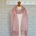 Dusky Pink Pashmina Drew Super Soft Large Special Occasion Wrap with Tassels