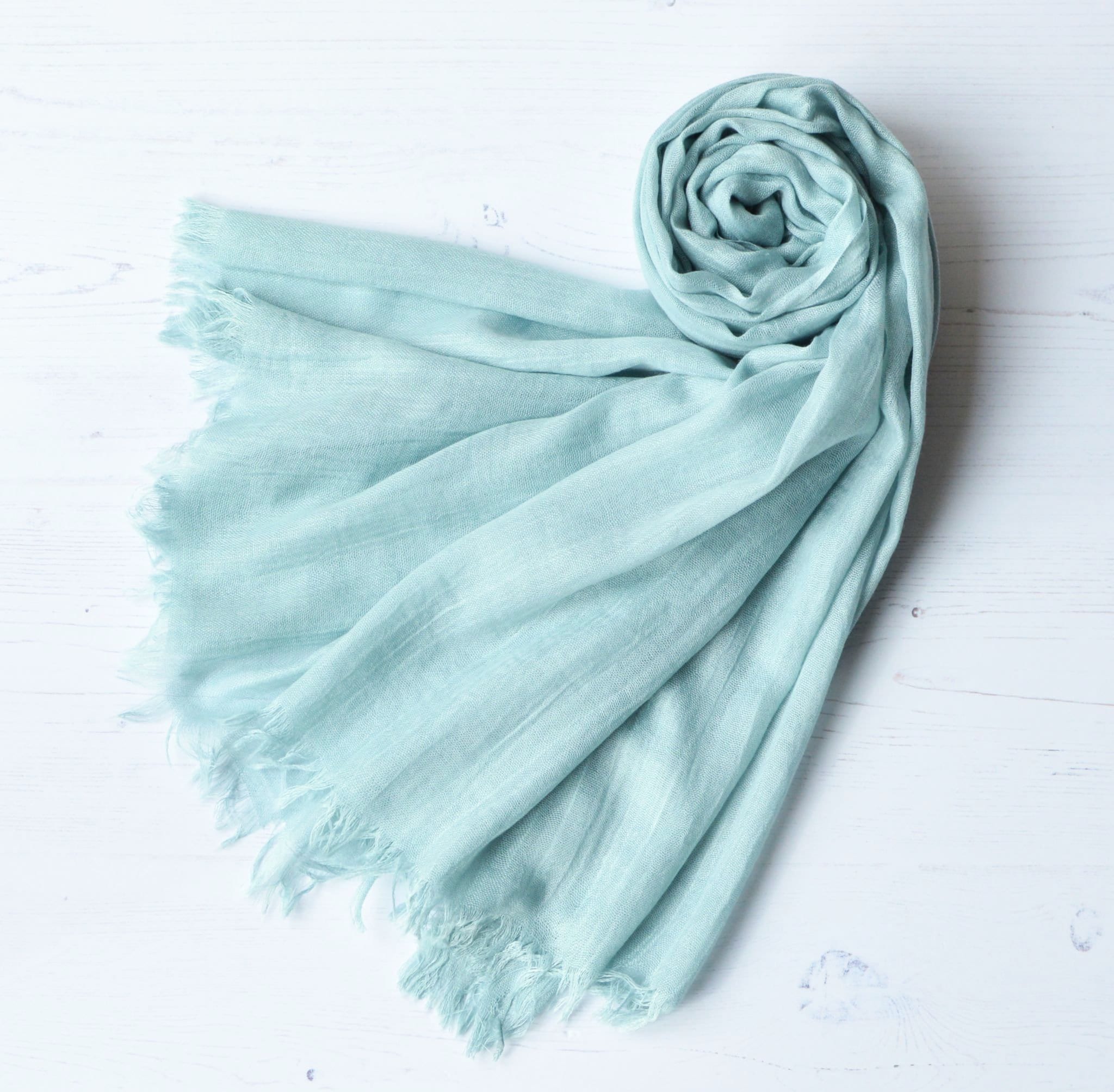 Blue Green Scarf Large Super Soft Scarf Light Weight Fine Etsy UK