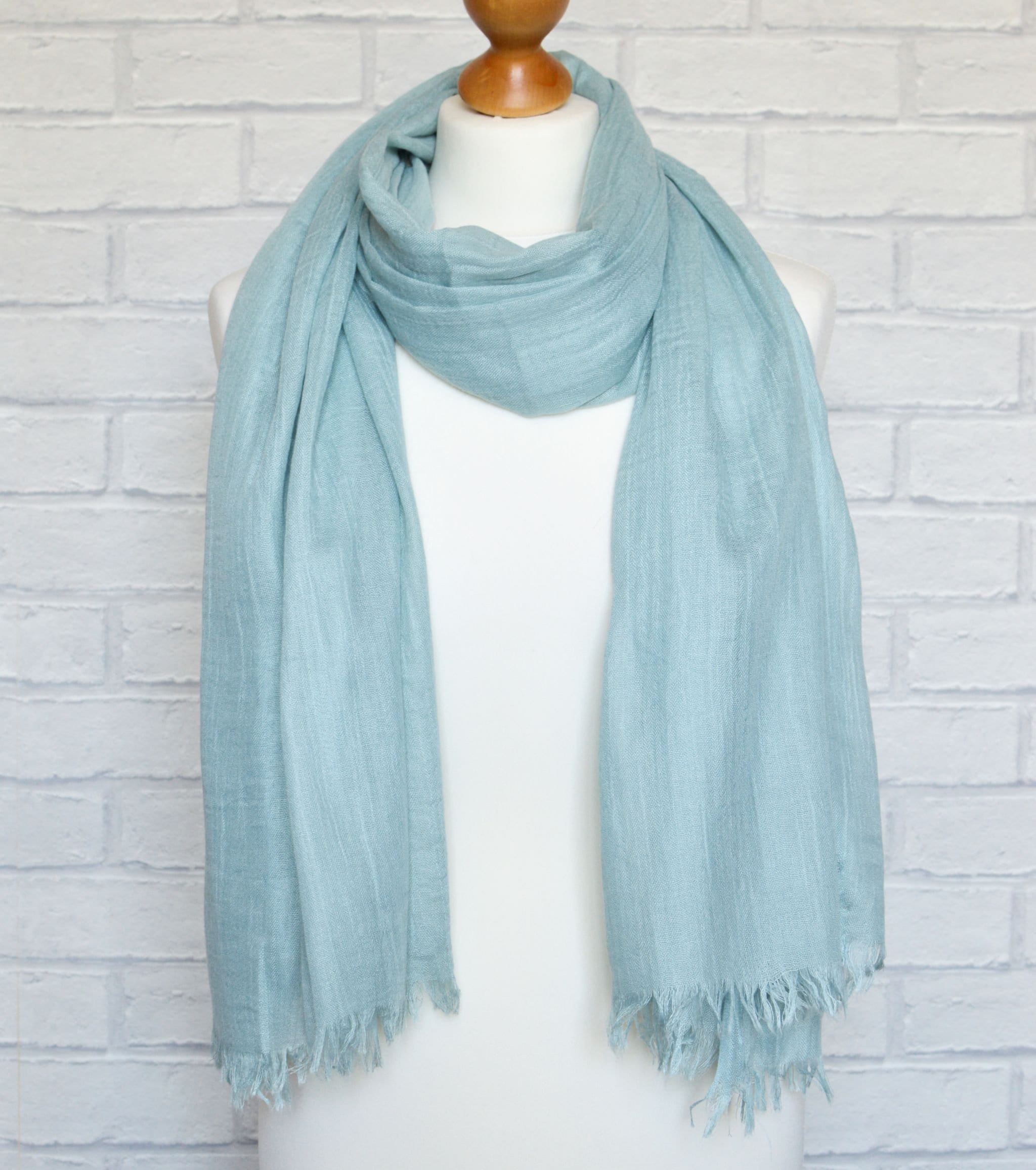 Blue Green Scarf Large Super Soft Scarf Light Weight Fine Etsy UK