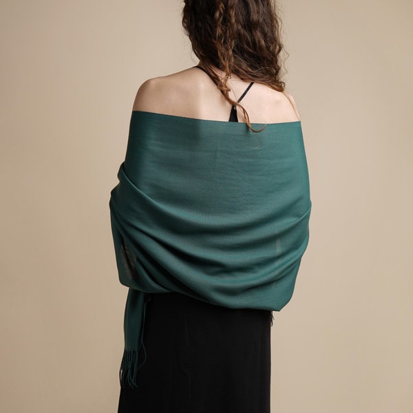 Rainforest Green Pashmina