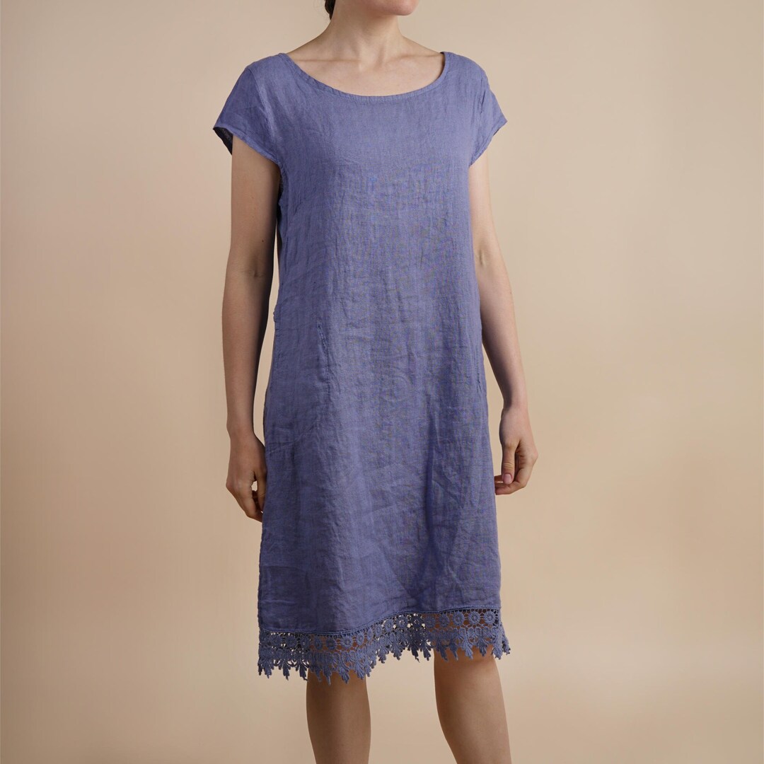 Jeniah Linen Blend Color Block Print Cross Halter Tie-up Loose Mini Dress
