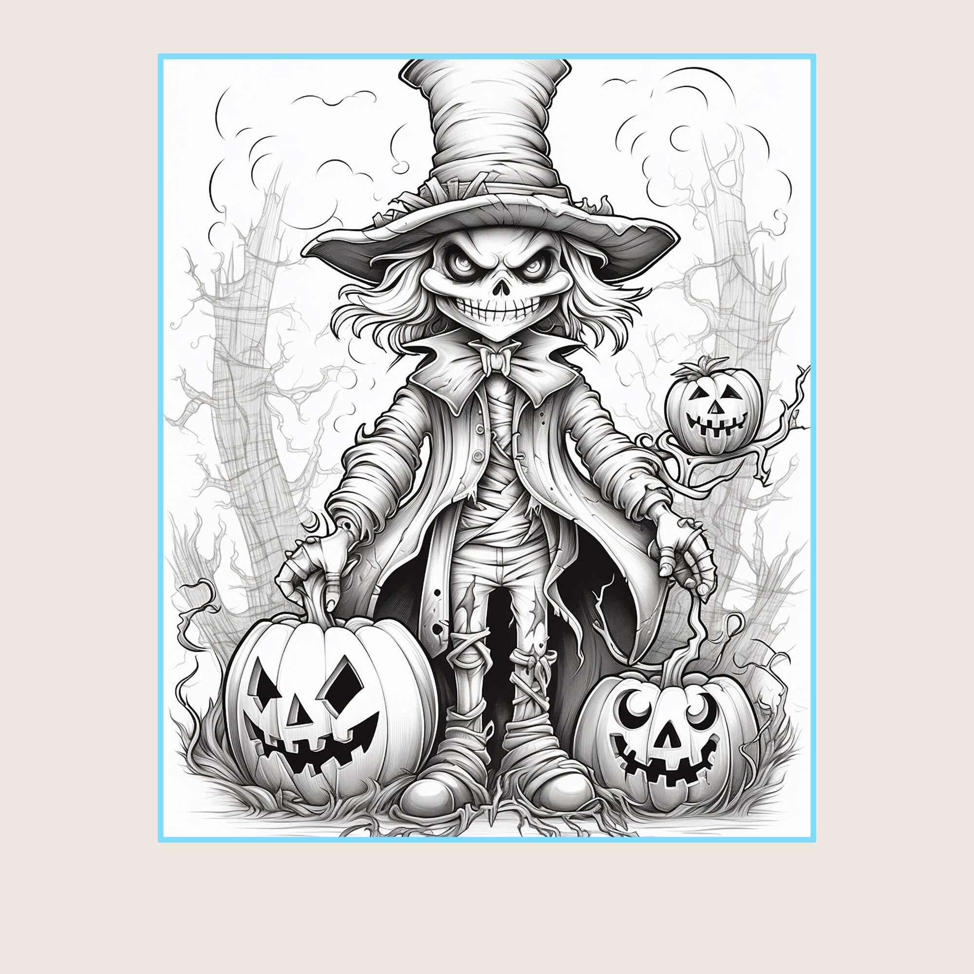 15 Halloween Coloring Pages, Printable Adult and Kids Coloring Pages