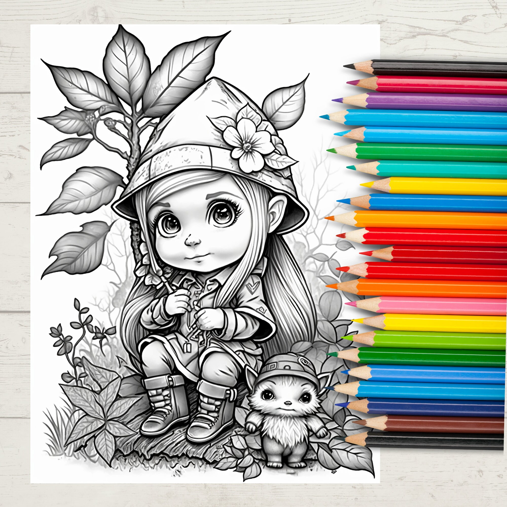 Gnomes Coloring Pages for Adult and Kid Simple Gnomes Christmas Gnome ...